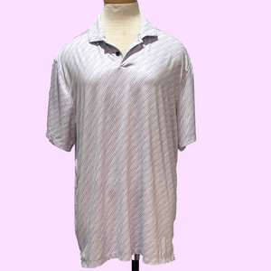 Nike Gold dri-fit sz L lavender short sleeve polo shirt